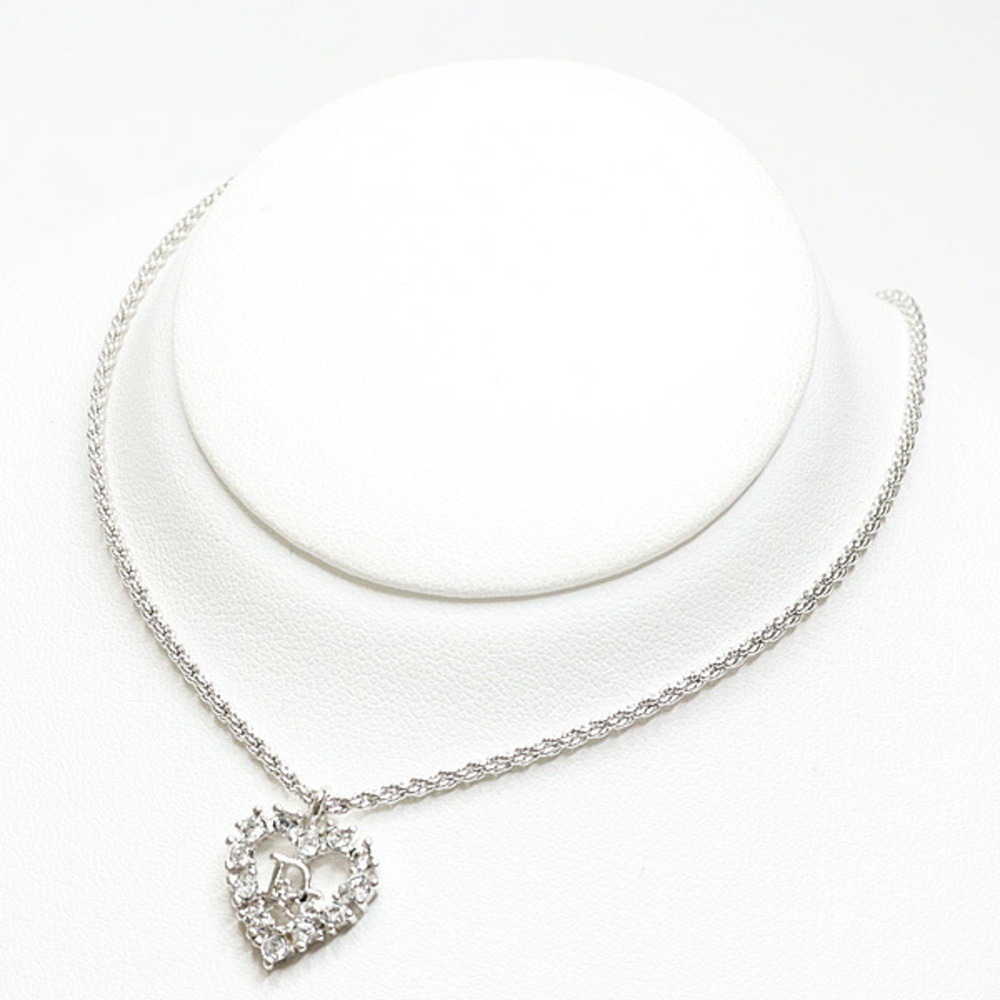 DIOR Silver Heart Necklace